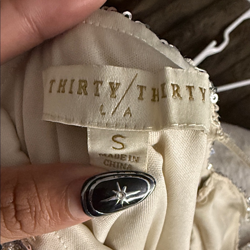 Sparkling Silver Sequin Mini Dress - Picture 4 of 4